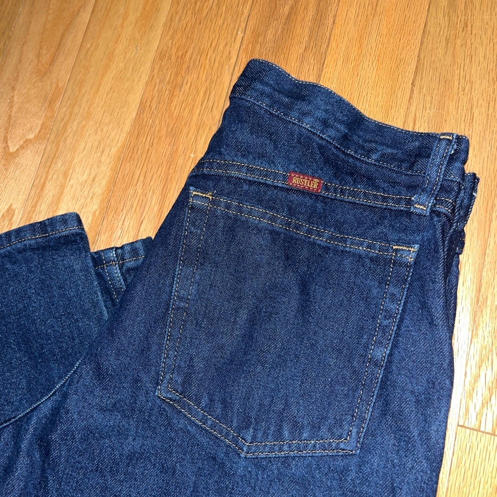 Rustler Dark Blue Relaxed Fit Jeans